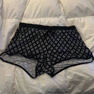 George pyjamas sleep shorts super soft and stretchy black with white design. XL